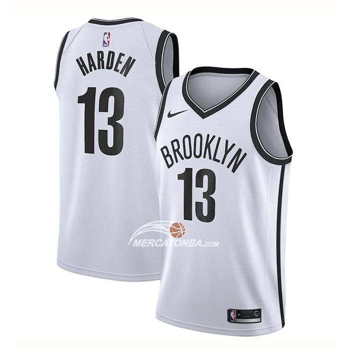 Maglia Brooklyn Nets James Hardenl Association 2020 Bianco